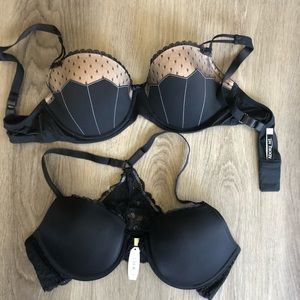 2 NWT super cute black bras
